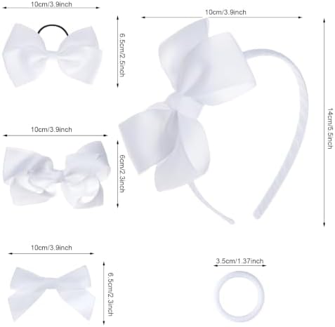 11PCS School Hair Accessories Uniform Hair Bow Headband Clips - Image 2