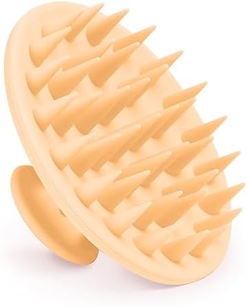 Meartchy Silicone Scalp Massager Shampoo Brush, Scalp Scrubber for Hair Growth (Salmon Pink) by Meartchy