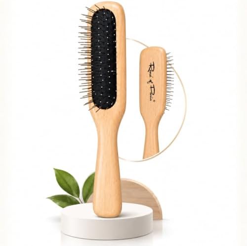 Wig Brush Detangling Comb for Synthetic Fibers Wooden Hair Brush for Wigs by ReneofParis