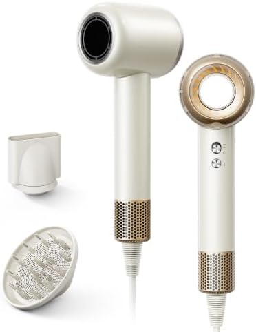 High-Speed Hair Dryer with Diffuser, 110k RPM Ionic Blow Dryer by CCHEEN