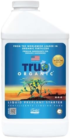 True Organic Liquid Preplant Starter – Organic Fertilizer for Seedlings and Young Starts – 32 fl. oz. Bottle Covers 40 Sq. Ft. by True+Organic