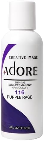 Adore Semi Permanent Hair Color, 116 Purple Rage, 4 Fl Oz by Adore