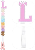 POVETIRE Letter Bow Holder Hair Bow Organizer, Ribbon Hair Clips Storage Hair Bows Hanging Baby Headband Holder Hair Accessories Organizer Display Decors Baby Nursery Toddler Girls Room-L by POVETIRE