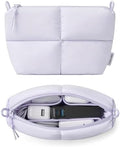 Comfyable Puffy Electronics Organizer Travel Case, Cute Tech Pouch for Women Men, Cable Storage Bag for Charger, Phone, Power Bank, Cord, Compact Tech Accessories Pouch, Lavender by Comfyable