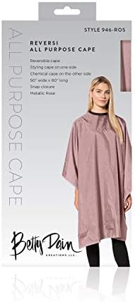Betty Dain Reversi Reversible Coloring & Styling Cape, 50" x 60", Rose - Image 5