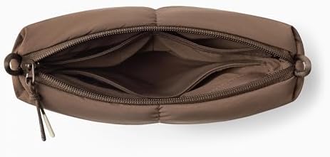 Comfyable Puffy Electronics Organizer Travel Case, Cute Tech Pouch for Women Men, Cable Storage Bag for Charger, Phone, Power Bank, Cord, Compact Tech Accessories Pouch, Mocha Brown - Image 4