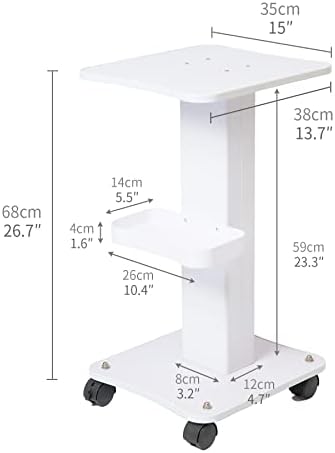 Salon Spa Trolley, Esthetician Cart with Wheels, Beauty Rolling Trolley Stand Instrument, Tray Rolling Cart with Storage Tray - Image 7