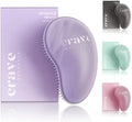Crave Naturals Mini Detangler Hair Brush Purple – Glide Thru Hair Detangler Brush for Women, Kids & Toddlers – Gentle Scalp Care, No-Pain Tangle-Free Hairbrush for All Hair Types, Travel Hair Brush by CraveNaturalsDetanglingBrush