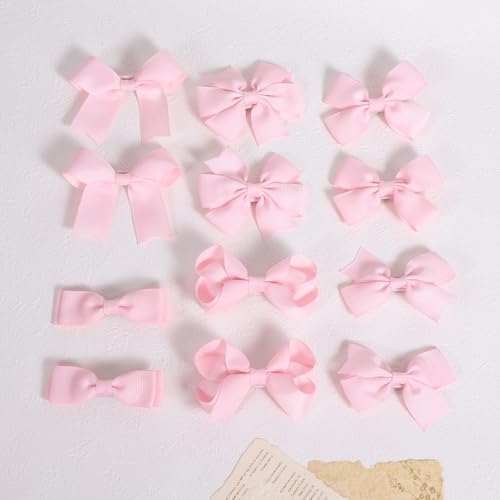 3" Hair Bows for Girls,12Pcs Pink Handmade Grosgrain Ribbon Bow Alligator Clips Barrettes, Everyday Valentines Birthday Party Decor Accessories Gift for Toddlers Teens Baby Kids - Image 5