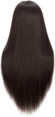 26"-28" Synthetic Fiber Hair Mannequin Head Styling Training Head Doll Head - Image 5