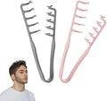 Texture Comb, Volumizing Fluffy Texture Styling Comb for Men and Women, Wide-Tooth Texturizing Styling Tool for Volume & Fringe Parting, Grey & Pink (2pcs) by Unknown