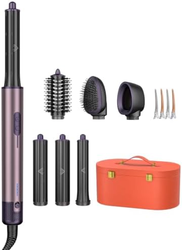 7-in-1 Cweixi Hair Dryer Brush, Hot Air Styler with Auto-Wrap Curlers by HairDryerBrushProfessional