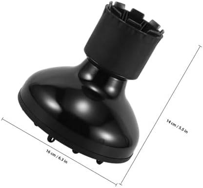 Universal Hair Dryer Diffuser Attachment, Black PP Large Hood - Image 2