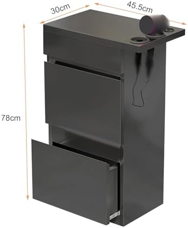 Stainless steel Beauty Salon Storage Cabinet, 3 Drawers Barber Salon Station for Hair Stylist, Barber Salon Station Styling Station Equipment, Barber Shop Beauty Spa Tattoo Tool Storage Cabinet - Image 2