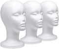 Foraineam 3 Pack 12 Inch Foam Head Female Foam Wig Heads Mannequin Manikin Cosmetics Model Head Wigs Display Holder Hats Glasses Hairpieces Stand by Foraineam