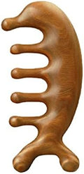 SAEEYCUE Authentic Green Sandalwood Comb Gua Sha Scraping Scalp Massager Head Head, Neck, Hands and Legs (B) by SAEEYCUE