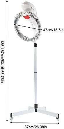 Hooded Stand Up Hair Bonnet Dryer Orbiting Rotating Hair Processor Perm Styling with Timer Swivel Caster Rolling Base for Beauty Salon or Home Use 360 Degree Rotation Compatible White - Image 2