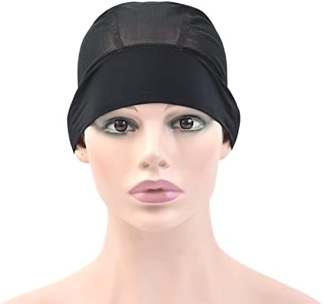2 Pcs Headband Wig Caps Adjustable Mesh Wig Grip Cap Ice Silk Material for Making Headband Wigs (Mesh Wig Caps) - Image 5
