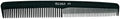 Pegasus 203, 7in Hard Rubber Hair Trimming/Cutting Tease Comb, Handmade, Seamless, Smooth Edges, Anti Static, Heat and Chemically Resistant, Everyday Grooming Comb | Peines de goma dura - Black by AmeliaBeauty