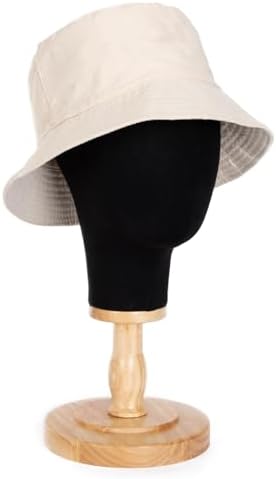 Mannequin Head for Wigs with Detachable Strong Wood Base, Canvas Wig Tripod Stand with Head, Wooden Mannequin Head for Hats, Canvas Head Holder for Hair Display (Black) - Image 7