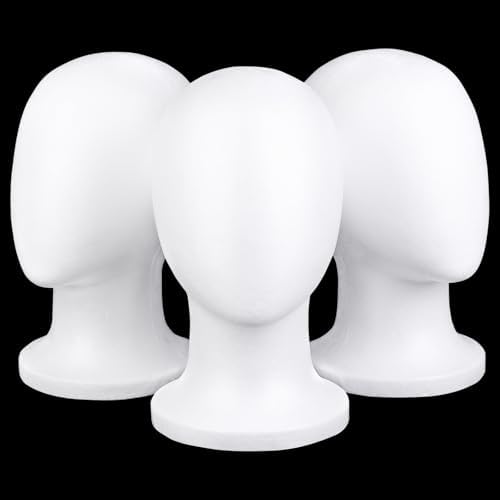 COOKOO Faceless Styrofoam Mannequin Head,Foam Head for Wigs,1 PCS - Image 2