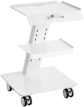 VEVOR Esthetician Cart with Swivel Wheels, 3-Tier Rolling Beauty Salon Trolley, Steel Metal Mobile Storage Tray for Lab, Clinic, Spa & Tattoo Studios, 220 lbs Weight Capacity by VEVOR