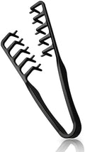 Wide Tooth Comb for Men | Textured Styling Comb for Curly Hair | Hair Volumizer Tool with Fluffy Texture | Plastic Quad Comb for Men's Hair Styling (Black, Large) by shimsol