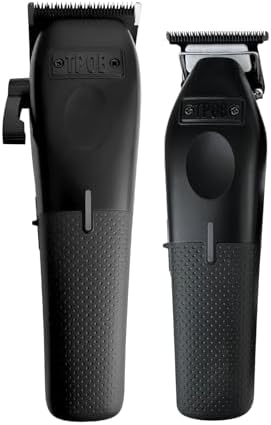 TPOB Play Barber Hair Clipper and Trimmer for Men 7500 RPM with Rubber Grips (Blackout 2 Set) - Image 2