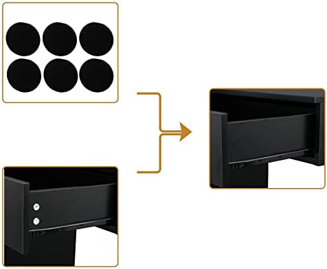 Winado Wall Mount Salon Station Hair Styling, Barber Salon Stations with a Storage Cabinet, 2 Drawers, and 3 Hair Dryer Holders for Stylist Beauty Spa Equipment, Black - Image 5