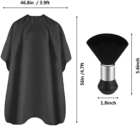 FEBSNOW Barber Cape Professional Hair Cutting Cape with Neck Duster Brush - Image 2