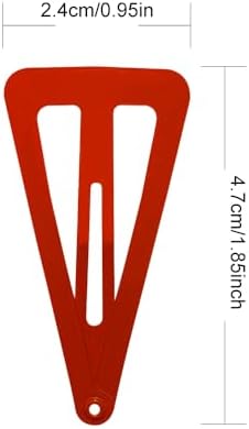 Hair Clips ECADY (100-Pack 20-Colors) Triangle Non-Slip Snap Barrettes for Girls, Women, Kids - 2 Inch - Image 2