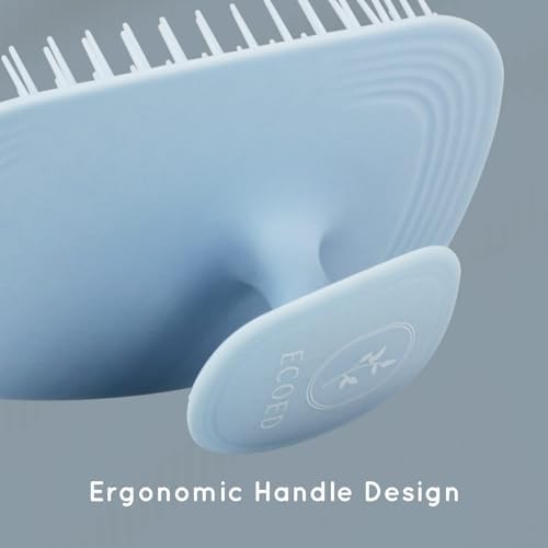 ecoed Scalp Massager Shampoo Brush, Scalp Scrubber & Exfoliator (Blue) - Image 4
