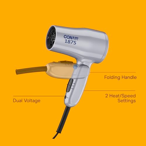 Conair Hair Dryer, Compact, Folding, Dual Voltage, Travel, 1875W - Image 2