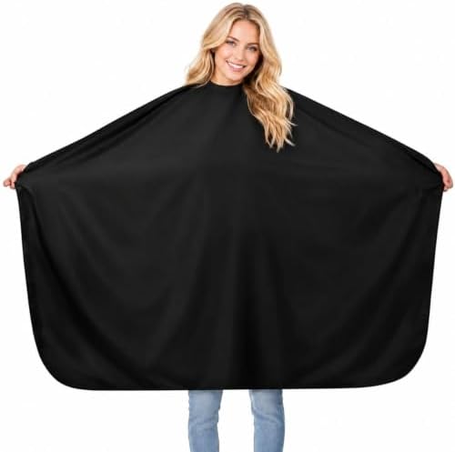 Professional Barber Cape for Hair Cutting, Waterproof Nylon Hair Cape with Snap Closure, Adults Unisex, 47" x 59" - Image 3