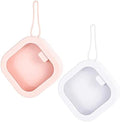 Prudiut Hair Tie Organizer 2 Pack, Portable Storage Box, Pink White by Prudiut