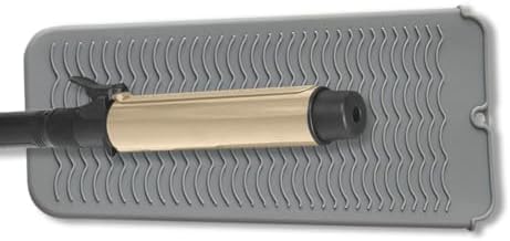 Heat Resistant Silicone Hair Iron Mat, Portable Hot Hair Tools Pad Travel Organizer Pouch for Curling Irons, Flat Irons, Hair Straightener and Hair Styling Tools (Gray) - Image 3