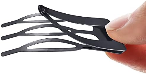 Chinco Gun Black 24 Pcs Double Grip Hair Metal Snap Clips,2 Inch - Image 4