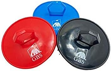 G.B.S Shampoo Scalp Massage Brush #100 3 Pack - Red, Blue & Black - Scalp Scrubber, Exfoliating Hair - Dandruff Removals Relaxation Travel Friendly (Durable Material) by GentsFineGroomingProducts