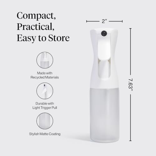 Kitsch Large Continuous Spray Bottle for Hair – White, 180ml - Image 4