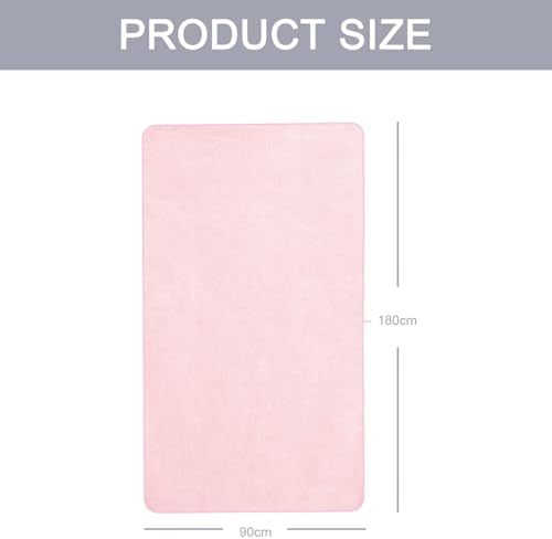 Towels Set 35x70 Inch Oversized Bath Sheets Towels for Adults Luxury Bath Towels Extra Large Sets for Bathroom Super Soft Highly Absorbent Microfiber Shower Towels 80% Polyester (2PCS Pink) - Image 3