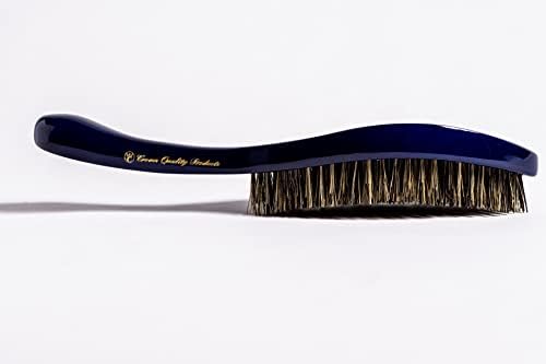 Original Curved 360 Wave Brush, MEDIUM Mixed Boar Bristle, Royal Blue - Image 3