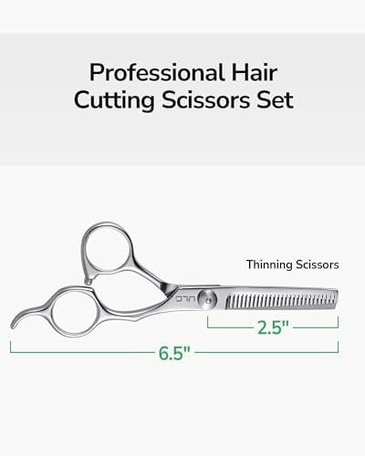 ULG Hair Thinning Scissors, Thinning Shear for Hair Cutting 6.5 inch Right-Hand Barber Scissors Salon Texturizing Shears Made of Japanese Stainless Steel, Silver - Image 3