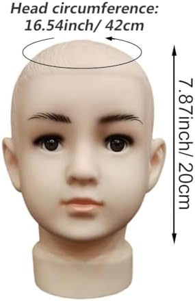 Small Baby Boy Mannequin Manikin Head for Wig Hats Display Show Stand Model Mannequins Head Display for Hats & Face Paint Practice - Image 4