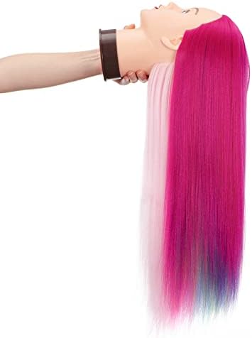 Hairingrid 26"-28" Mannequin Head Hair Styling Training Head Manikin Cosmetology Doll Head Synthetic Fiber Hair and Free Clamp Holder (R71919W0320) - Image 4