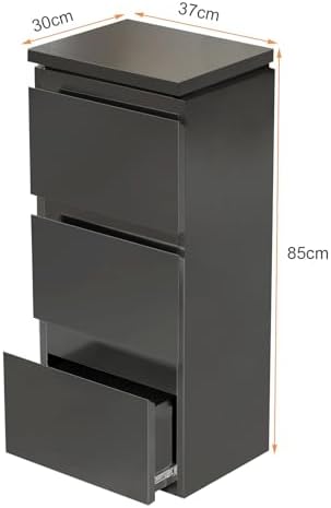 Stainless steel Beauty Salon Storage Cabinet, 3 Drawers Barber Salon Station for Hair Stylist, Barber Salon Station Styling Station Equipment, Barber Shop Beauty Spa Tattoo Tool Storage Cabinet - Image 2
