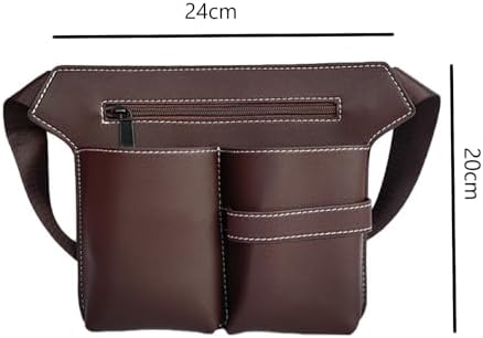 Scissor Bag,Barber PU Leather Waist Pouch,Professional Hairdressing Tools Storage Holster with Waist Belt,Hairstylist Waist Belt,Professional Hairdressing Tools Storage Holster - Image 3