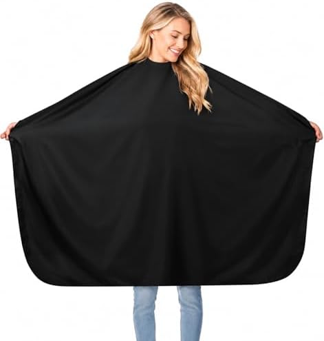 Waterproof Barber Cape 51"x59" Anti-Static Salon Cape with Adjustable Snap Closure for Hairdressing - Image 4