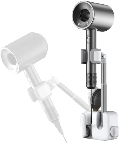 MoKo Hair Dryer Holder Wall Mounted, Hands Free Blow Dryer Holder by MoKo