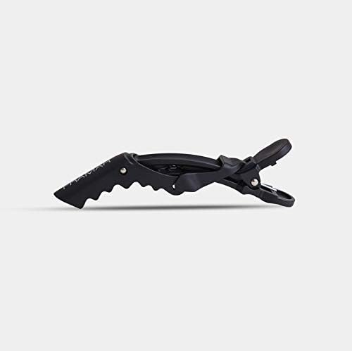 Framar Gator Grips Black Styling Hair Clips, Rubberized – 4 Pack - Image 3