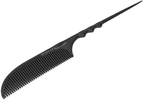 Rat Tail Comb, Professional Grade Heat Teasing Comb Hairdressing Styling Salon Combs for All Hair Types Black (PP-801) by Sonew